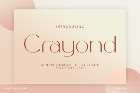 Crayond Font – A Romantic Typeface for Digital Design