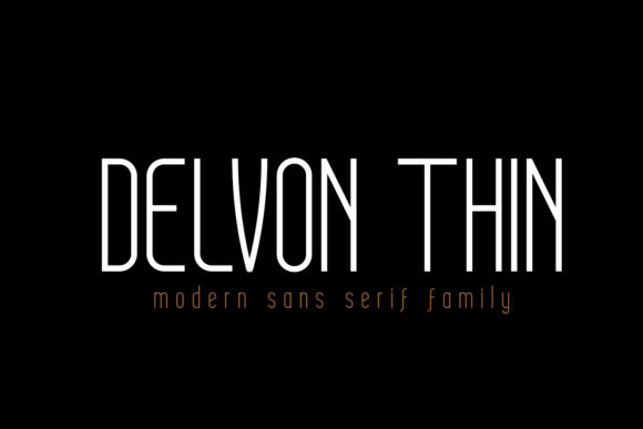 Delvon Thin: A Modern Typeface for Digital Design