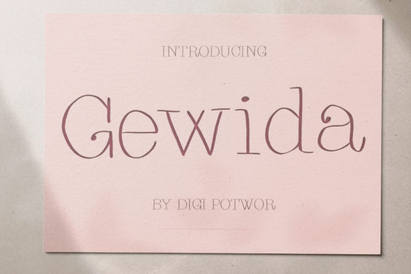Gewida Font: A Modern Serif for Stronger Web Design