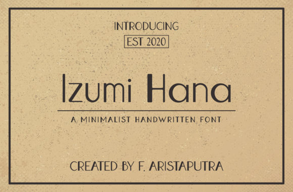 Izumi Hana: A Minimal Sans Serif Font for Beautiful Craft Projects